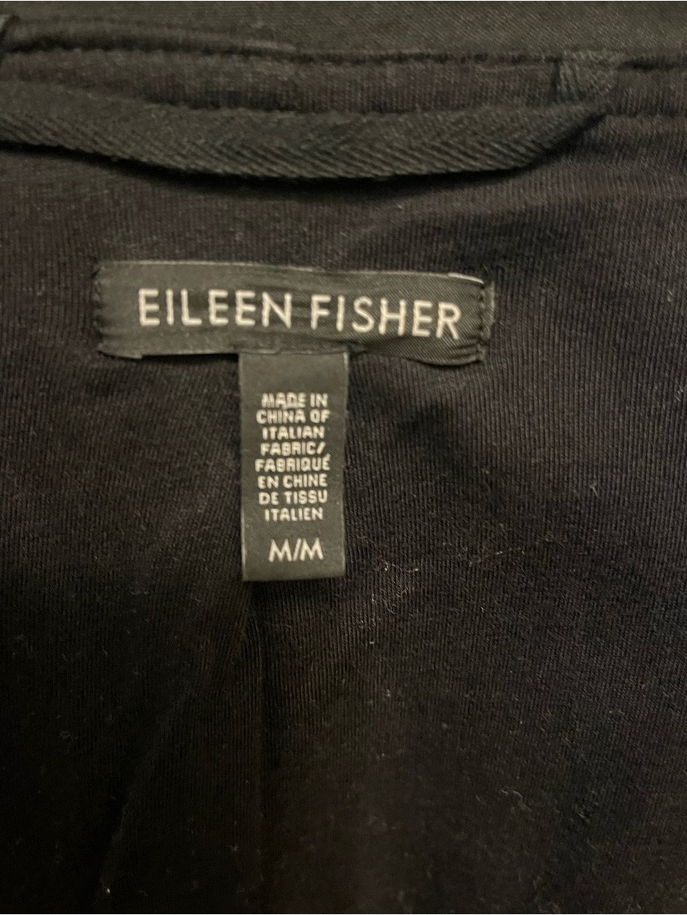 Eileen Fisher Hooded Raincoat – Black – Medium – Water-Resistant Jacket - Picture 6 of 6